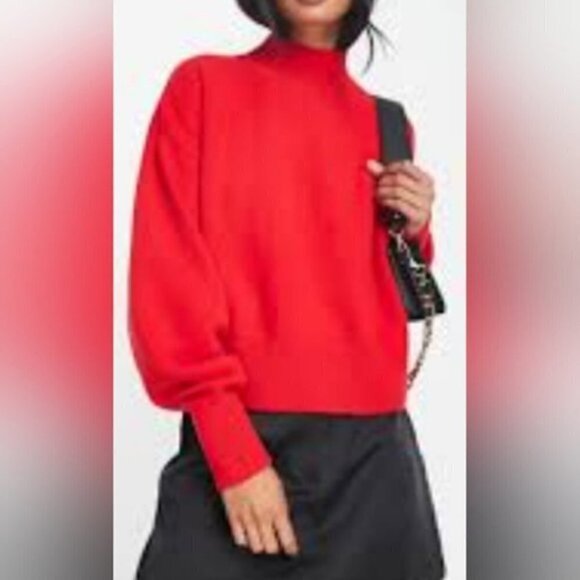 SELECTED femme Sweaters - SELECTED femme red cowl billow sleeves sweater